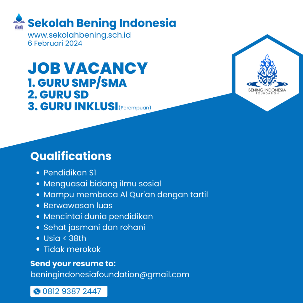 loker - lowongan kerja guru sd, guru smp, guru inklusi